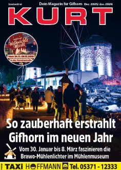 Frohes Fest und guten Rutsch! Sowie: Im neuen Jahr erstrahlt das Mühlenmuseum dank der Brawo-Mühlenlichter