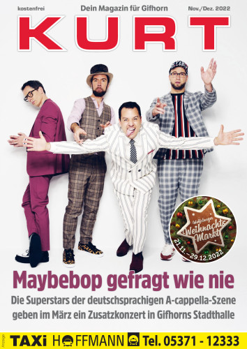 Maybebob: A-cappella-Superstars geben Zusatzkonzert in Gifhorns Stadthalle - und jede Menge Weihnachtliches