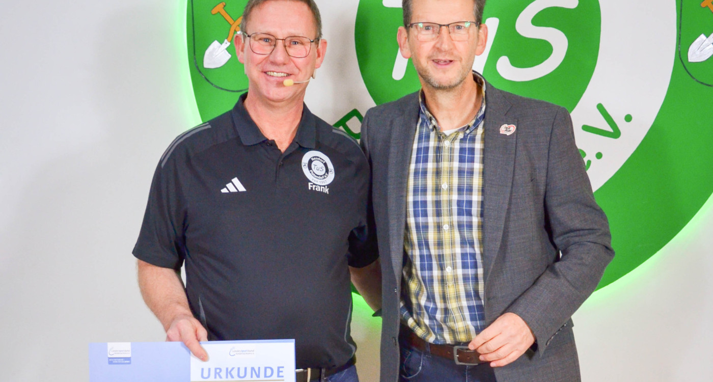 25 Jahre Arbeit im Vorstand des TuS Neudorf-Platendorf: Landessportbund ehrt den Vorsitzenden Frank Müller