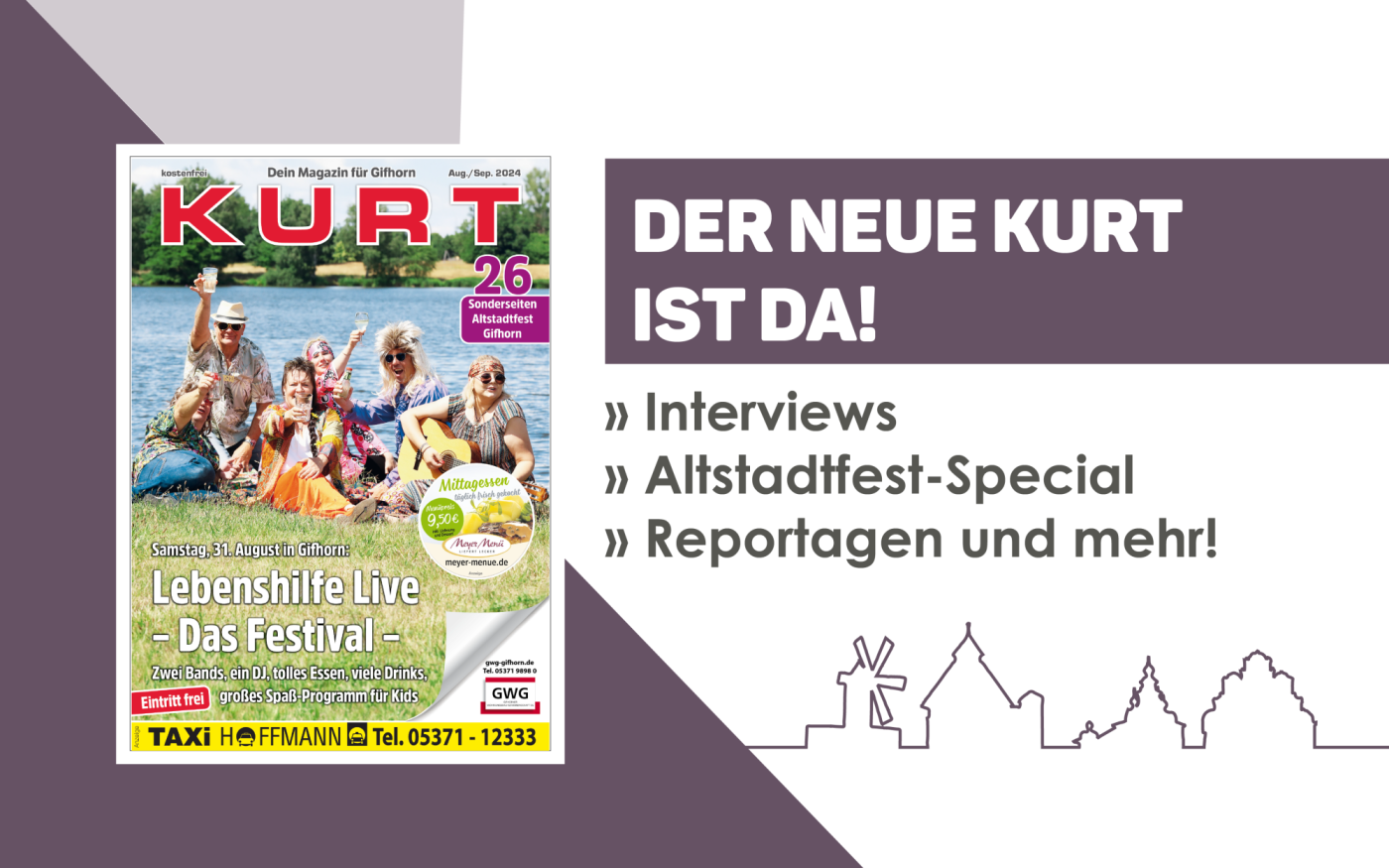 3, 2, 1 – Altstadtfest! Alles zur größten Party Gifhorns und noch viel mehr im neuen KURT