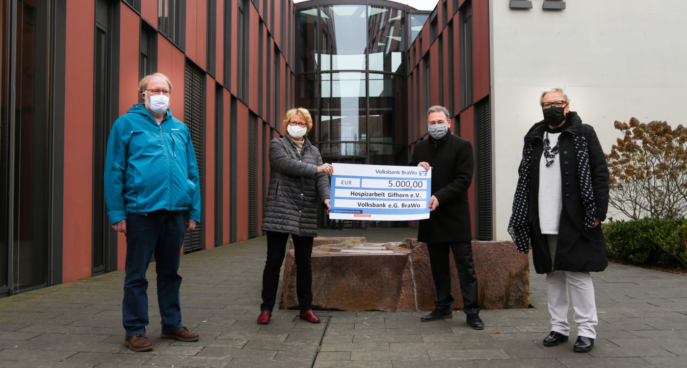 5000 Euro zur Stärkung der ehrenamtlichen Helfer - Volksbank unterstützt Gifhorner Hospizarbeit