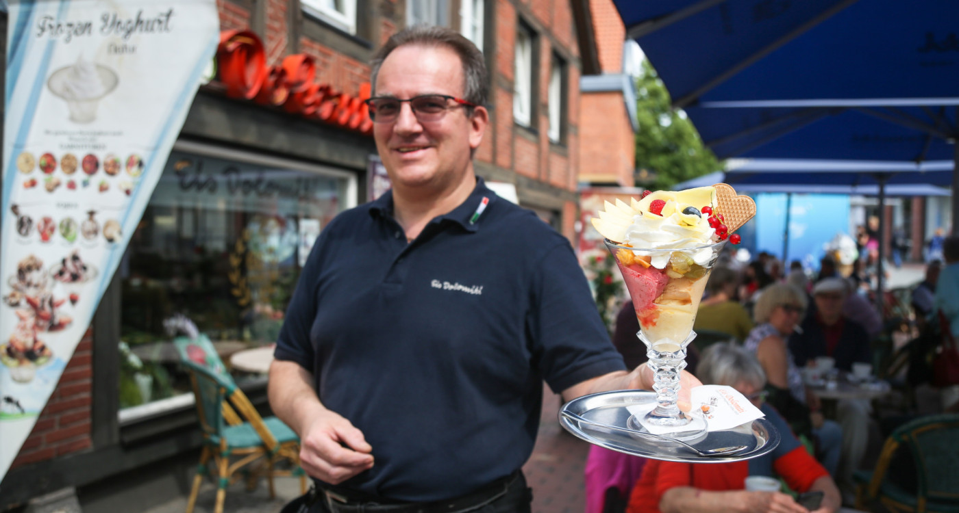 62 Jahre und Teil der Gifhorner Geschichte: Das Eiscafé Dolomiti und Inhaber Giovanni Giacomel sind nicht wegzudenken