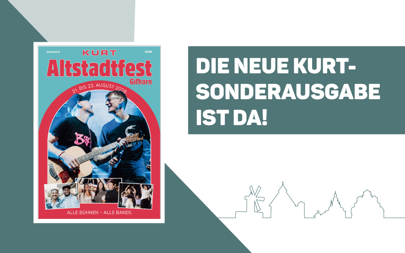 Alle Bühnen, alle Attraktionen: Ab heute gibt's KURTs kostenfreies Vorfreude-Magazin zum Altstadtfest Gifhorn – Jetzt das E-Paper durchblättern