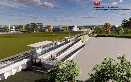 Bahnhalt soll bis Jahresende fertig sein: Die neue Station Isenbüttel erhält Busumstieg, Park&Ride, Bike&Ride und mehr