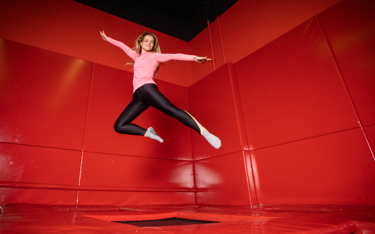 Das ist ja fast wie Fliegen - Die Trampolinturner des MTV springen locker sechs bis acht Meter in die Höhe