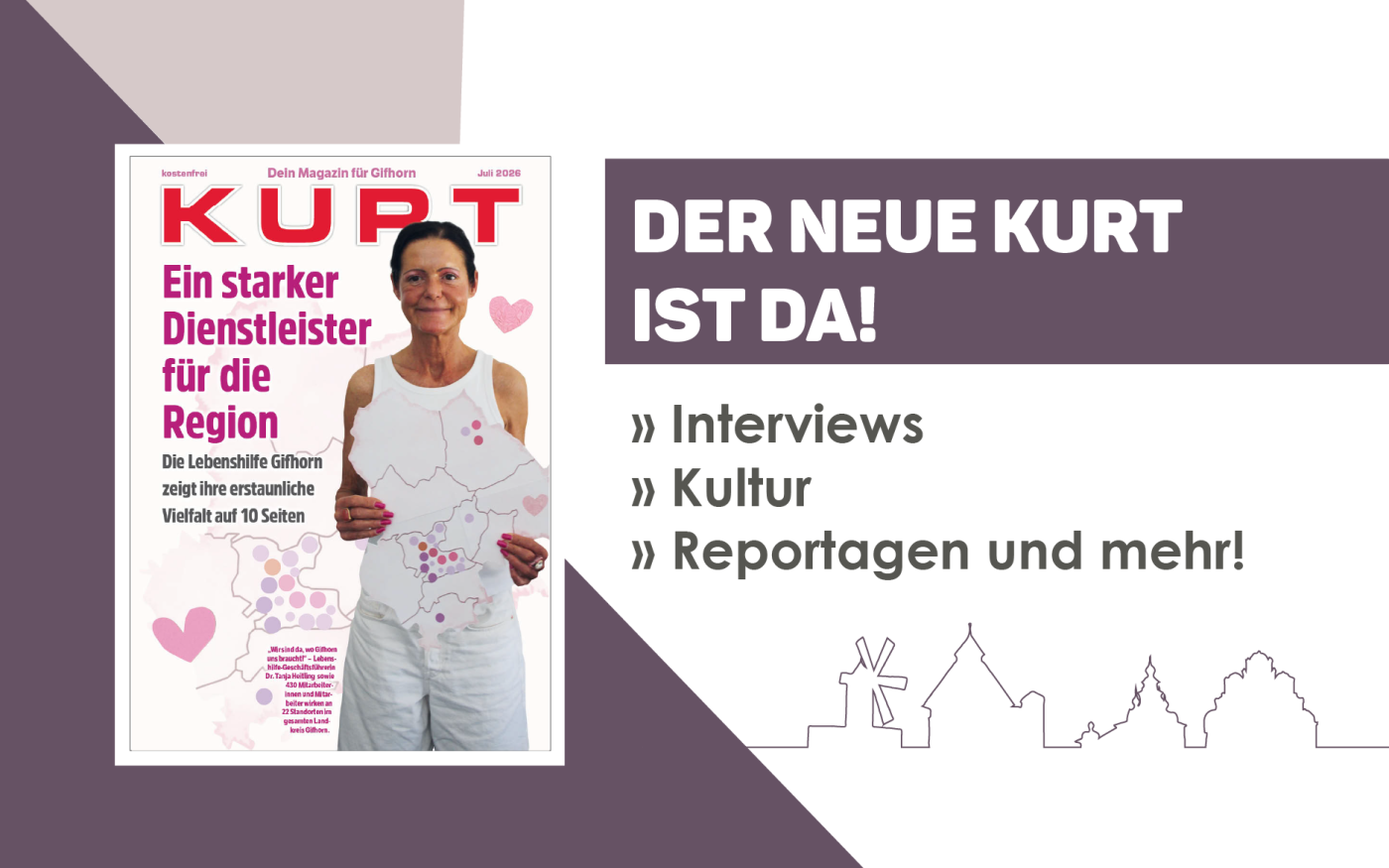 Der Hitze zum Trotz sorgen wir für gute Laune – Schnapp Dir jetzt den neuen KURT für den Juli