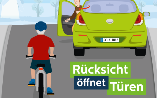 Der holländische Griff vermeidet Unfälle: Die neue Radverkehrskampagne der Stadt Gifhorn klärt übers Dooring auf