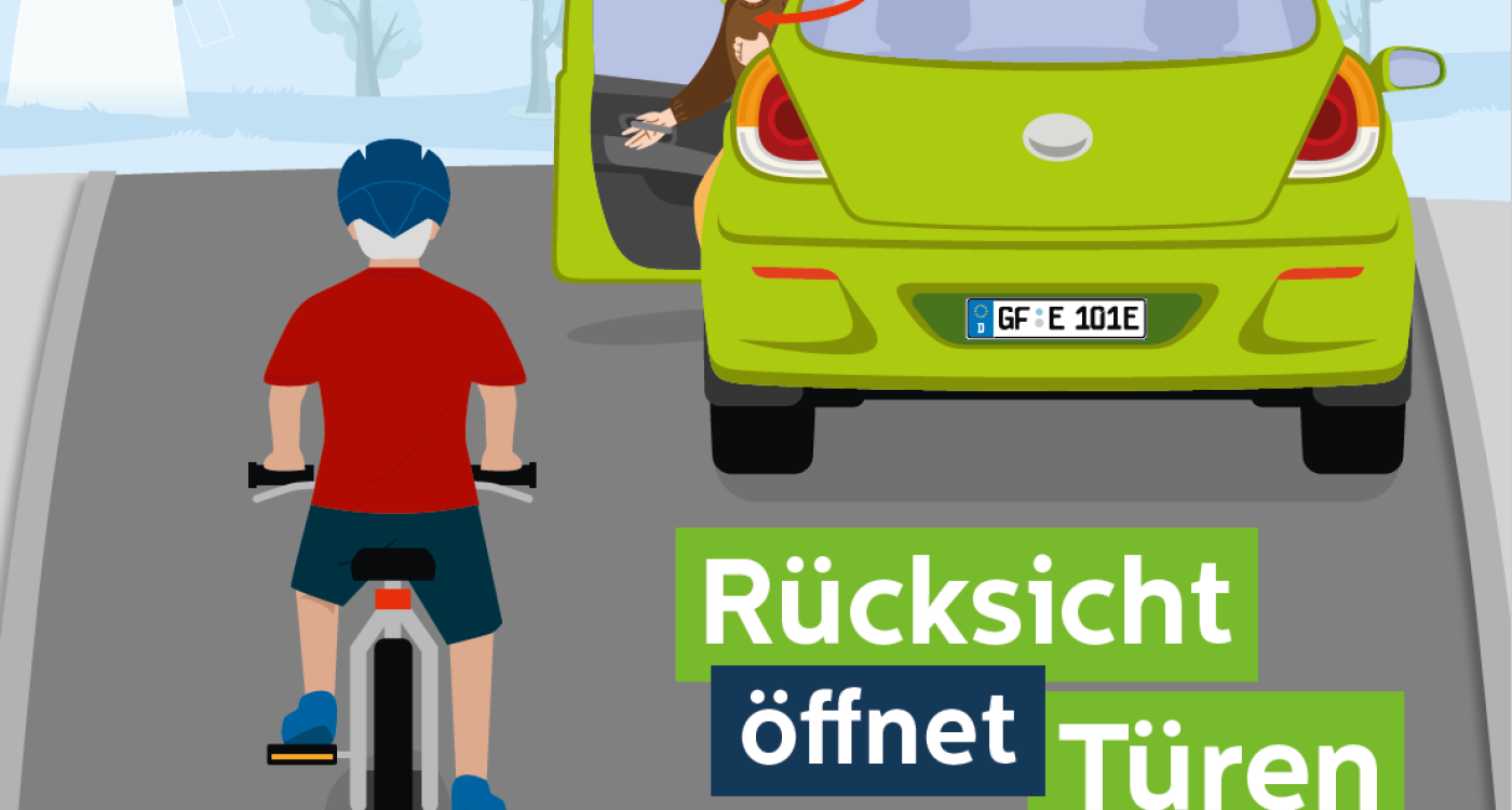 Der holländische Griff vermeidet Unfälle: Die neue Radverkehrskampagne der Stadt Gifhorn klärt übers Dooring auf