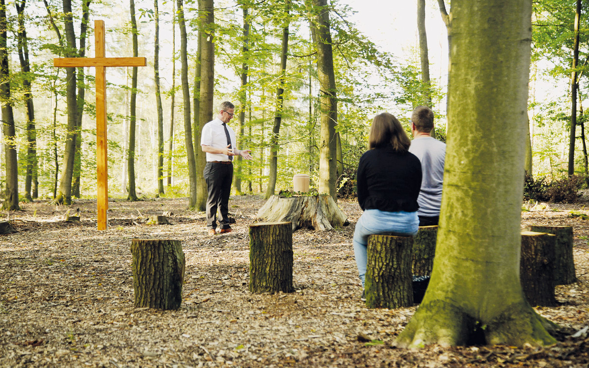 Die Ruhe im Wald hilft beim Abschied nehmen