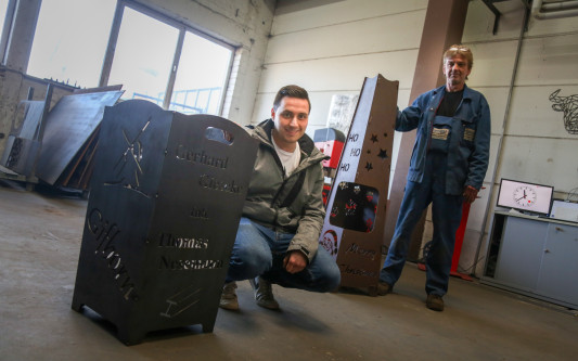 Ein heißer Tipp für ein Weihnachtsgeschenk: Die Feuerkörbe von Metallbau Gieseke aus Gamsen sind überaus beliebt