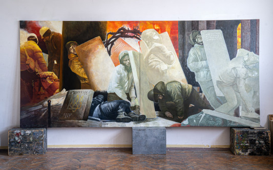 Flucht, Krieg, Ankommen – und dann ist da Hoffnung: Im Künstlerhaus Meinersen stellen drei ukrainische Stipendiaten ihre Arbeit aus