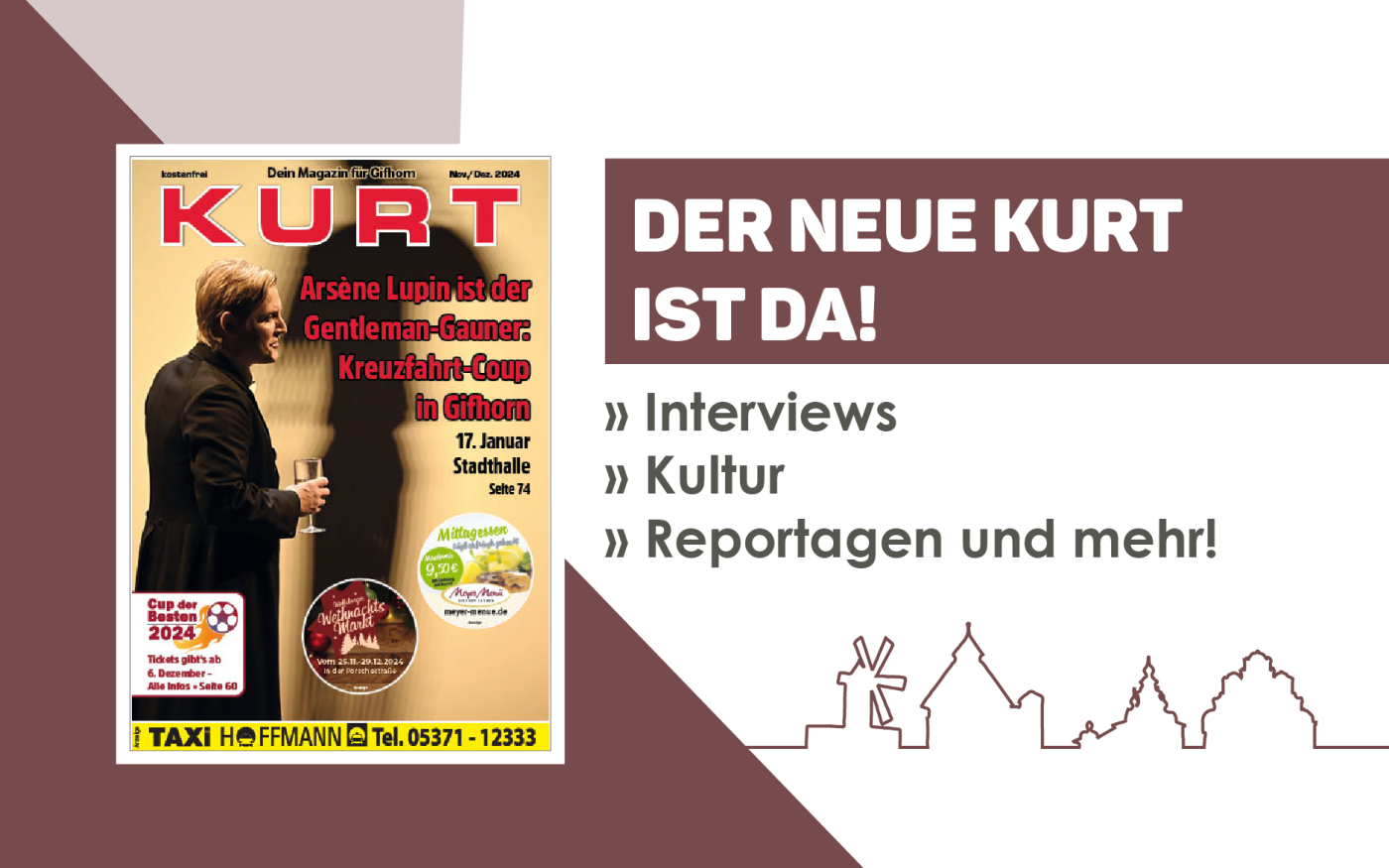 Für Dich. Für Deine Lieben. Für Gifhorn. KURT startet neue Weihnachtsgeschenke-Website – alle Infos in der neuen Ausgabe