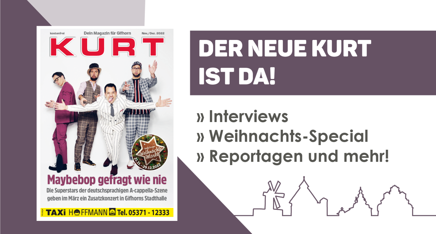 Glühwein schlürfen und Weihnachtsbummeln in Gifhorn - Der neue KURT ist da!