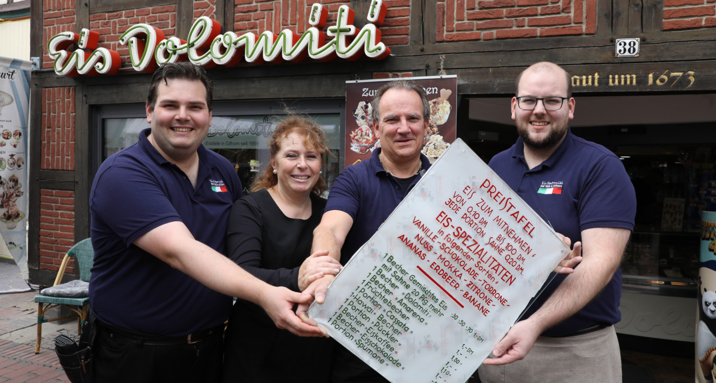 Hier verliebt sich die Gifhorner Jugend: Die Eisdiele Dolomiti der Familie Giacomel feiert ihr 65-jähriges Bestehen