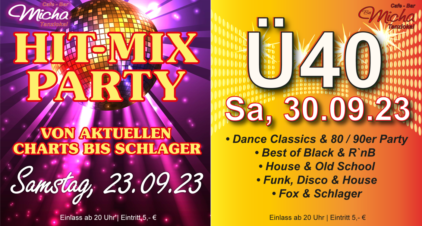 Hit-Mix-Party und Ü40: Im Tanzlokal Bei Micha geht's am Wochenende richtig hoch her
