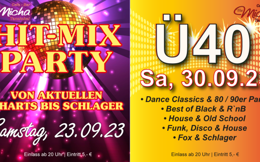 Hit-Mix-Party und Ü40: Im Tanzlokal Bei Micha geht's am Wochenende richtig hoch her