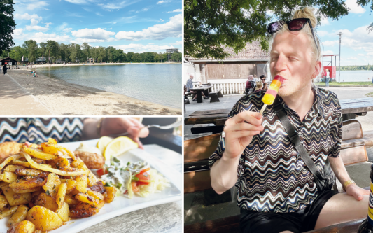 In den Sommerferien ist der Tankumsee Utopie: KURTs Gastro-Test führt mit seiner Imbisstour am Strand zu Bratkartoffeln, Kuchen und Eis