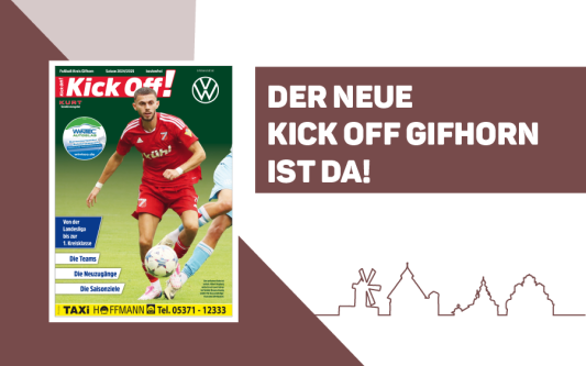 Jetzt auf Euren Sportplätzen und in den Vereinsheimen: Das neue Sonderheft Kick Off! von KURT zum Saisonstart des Gifhorner Amateurfußballs
