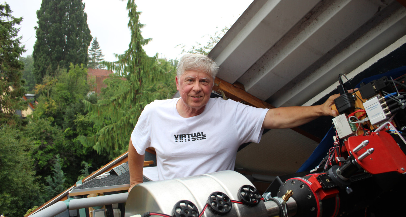 Kommt mit auf die Suche nach der zweiten Erde: Jörg Anrecht und Karsten Richter öffnen zum Altstadtfest ihre Sternwarte