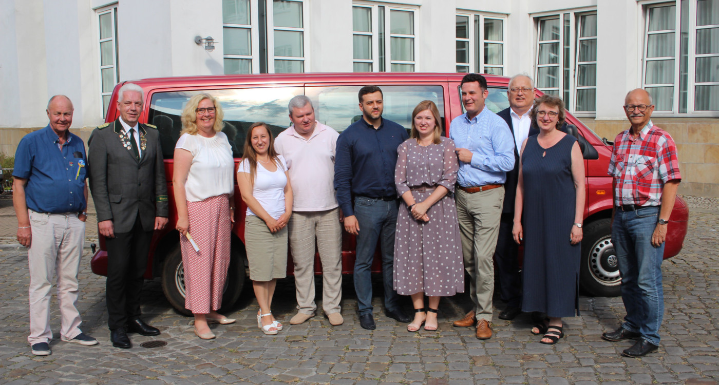 Korssuns Bürgermeister besucht Gifhorn: Mykola Berezovyj berichtet unserer Verwaltung und dem Stadtrat aus dem Krieg