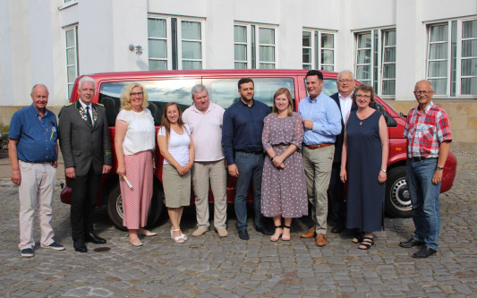 Korssuns Bürgermeister besucht Gifhorn: Mykola Berezovyj berichtet unserer Verwaltung und dem Stadtrat aus dem Krieg