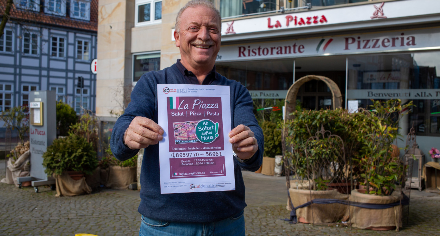 La Piazza richtet einen neuen Abhol-Service für Mittagstisch und Abendessen ein