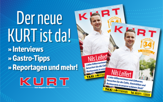 Mampfen bis es klingelt - Der neue KURT ist da, diesmal mit 34 Sonderseiten Gastro-Spezial