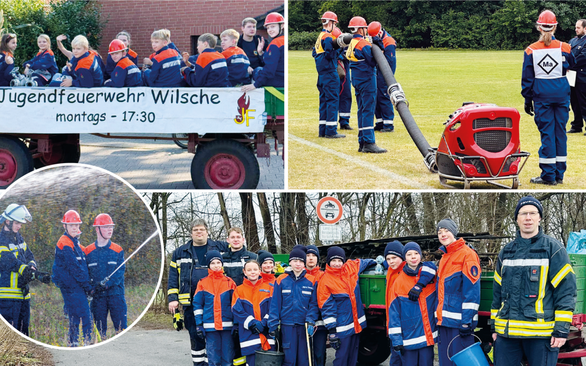 Man kann den Ernstfall auch mit gehörig Spaß proben: Die Wilscher Jugendfeuerwehr und Kinderfeuerwehr geben alles