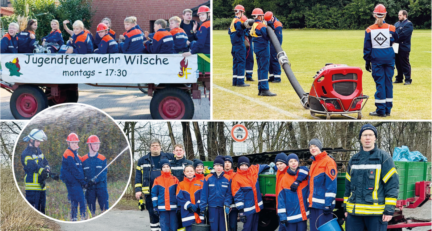 Man kann den Ernstfall auch mit gehörig Spaß proben: Die Wilscher Jugendfeuerwehr und Kinderfeuerwehr geben alles