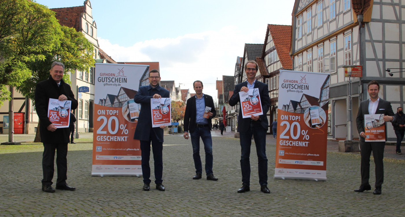 Neuer Gifhorn-Gutschein für mehr als 30 Geschäfte - Zum Verkaufsstart ab Sonntag gibt's 20 Prozent geschenkt