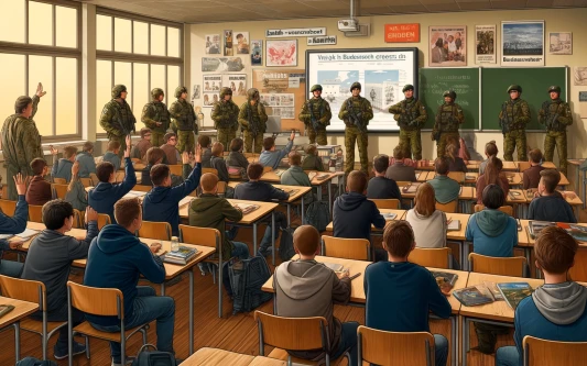 Nicht mal erwachsen, aber bereit für den Krieg: Malte Schönfeld fragt in seiner Kolumne, ob die Bundeswehr an Schulen betteln sollte