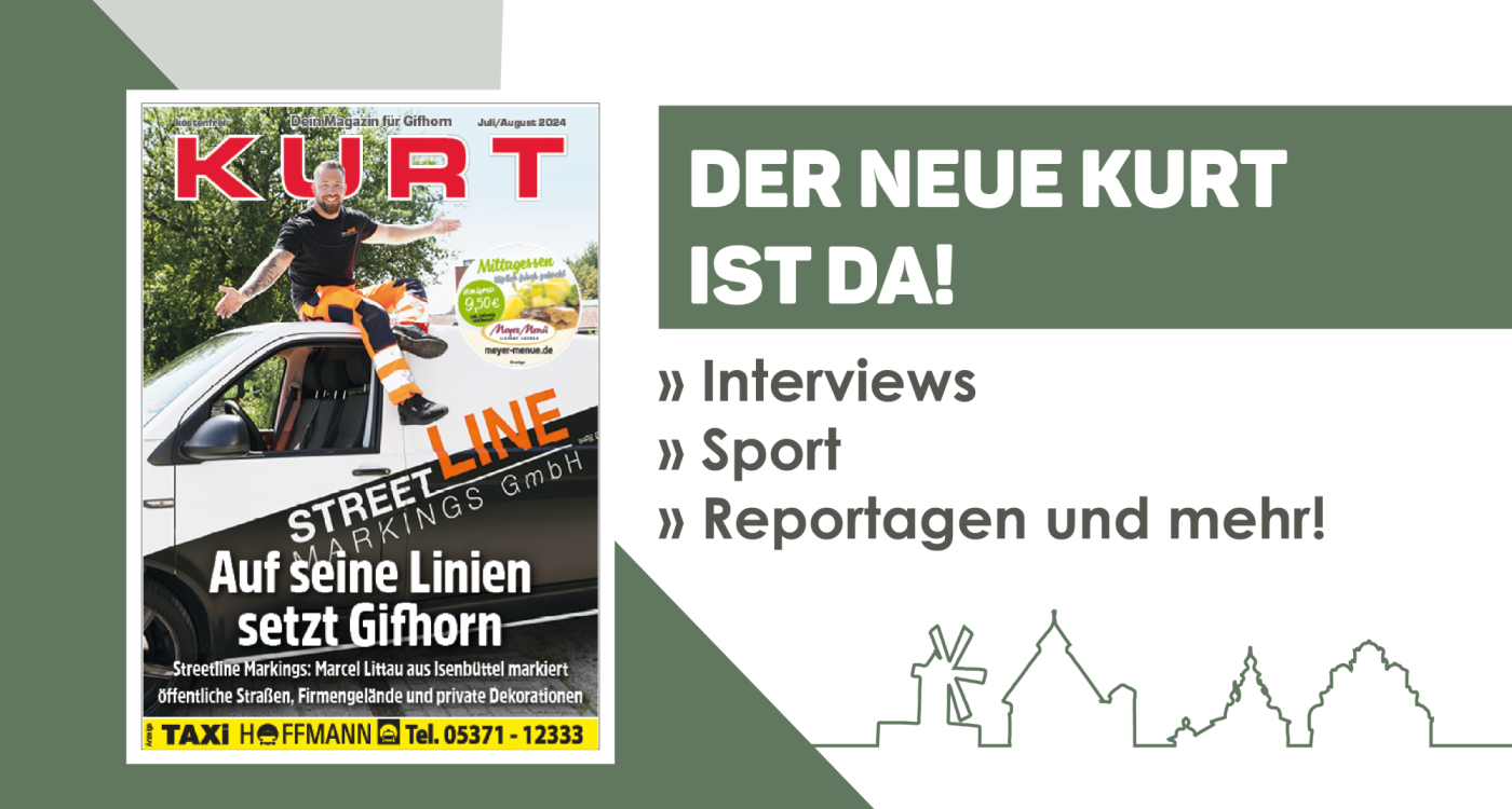 Nix los wegen Sommerferien? Im neuen KURT erfährst Du alles über Konzerte, Veranstaltungen und Sport-Events im Landkreis Gifhorn