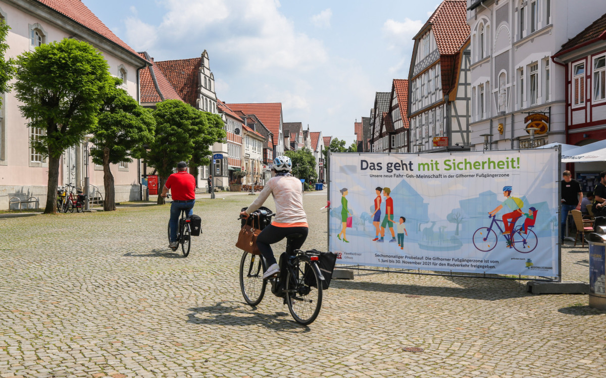 Rathaus, Ordnungsamt und Polizei einig: Bisher ist Gifhorns Fußgängerzone fahrradtauglich