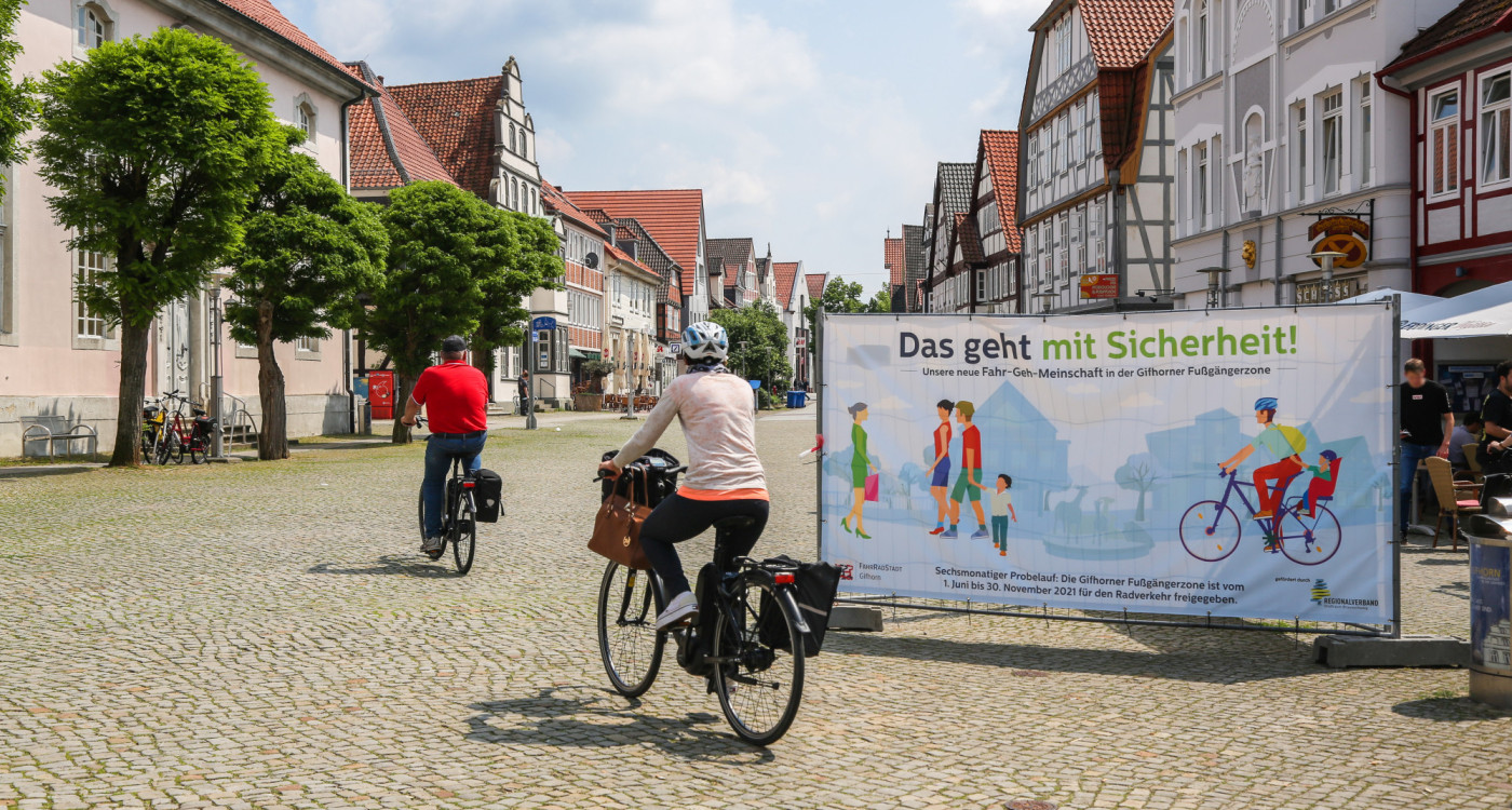 Rathaus, Ordnungsamt und Polizei einig: Bisher ist Gifhorns Fußgängerzone fahrradtauglich