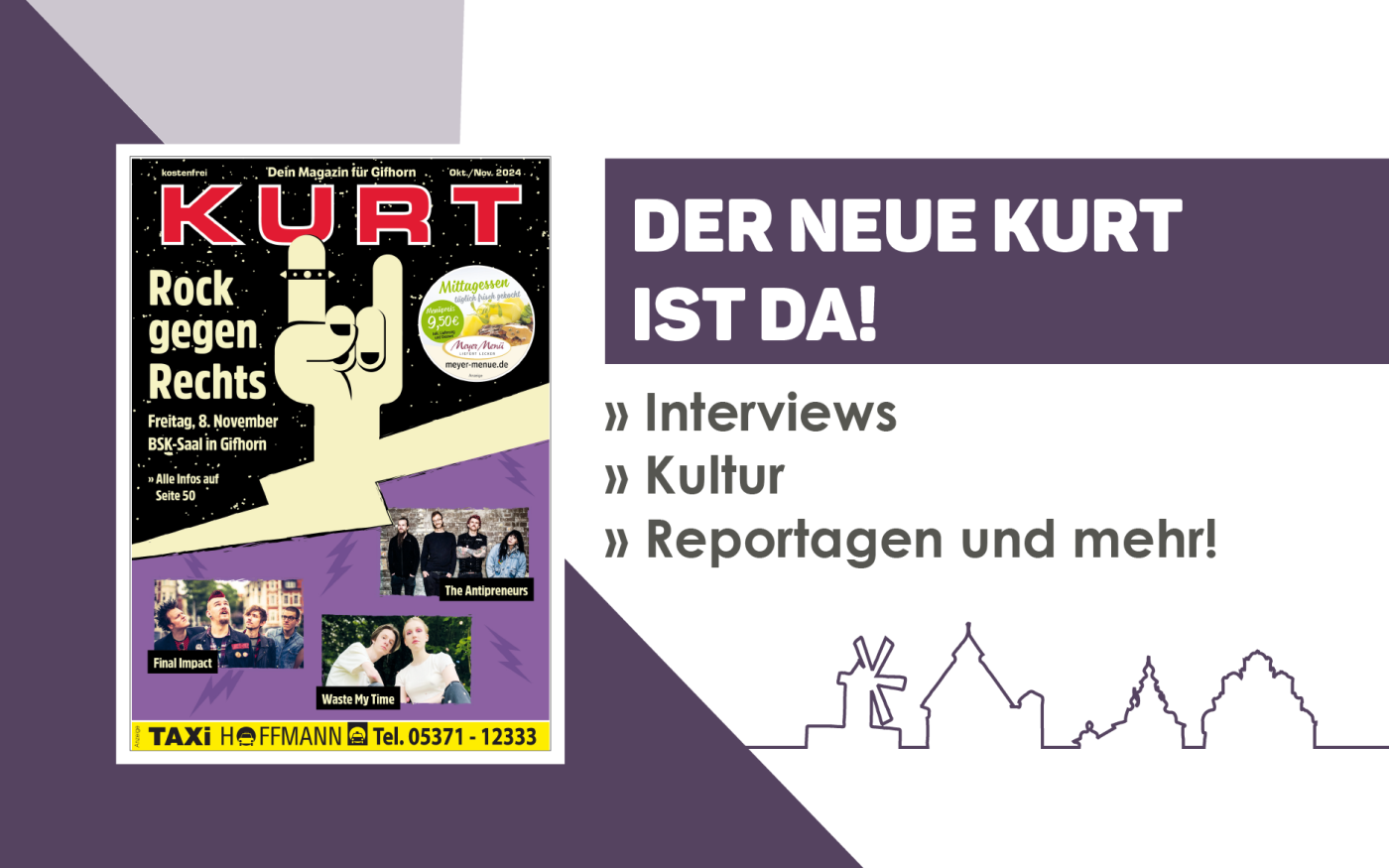 Rock gegen Rechts: Alles zum solidarischen Konzerteabend mit Haltung im neuen KURT