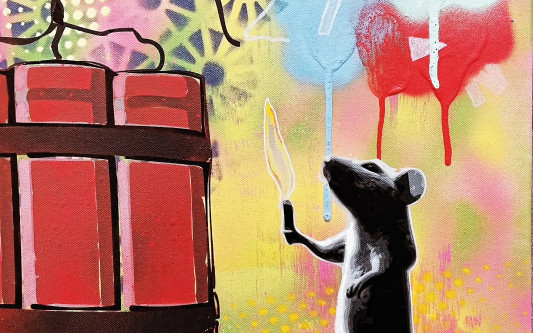 Schablonenkunst im Kavalierhaus: Der Gifhorner Künstler Nils Adam stellt ab 28. Juni im Kavalierhaus aus