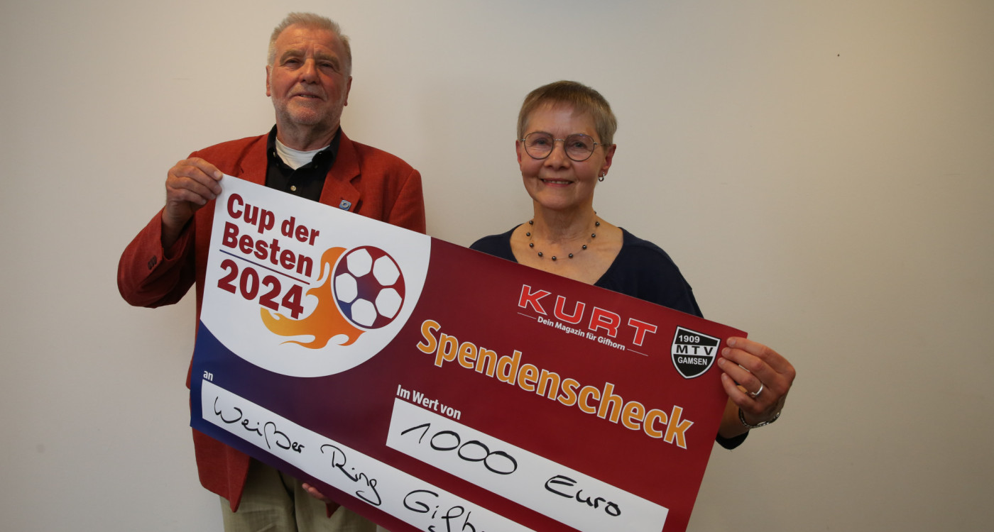Spende vom Cup der Besten: 1000 Euro gehen an den Weißer Ring in Gifhorn