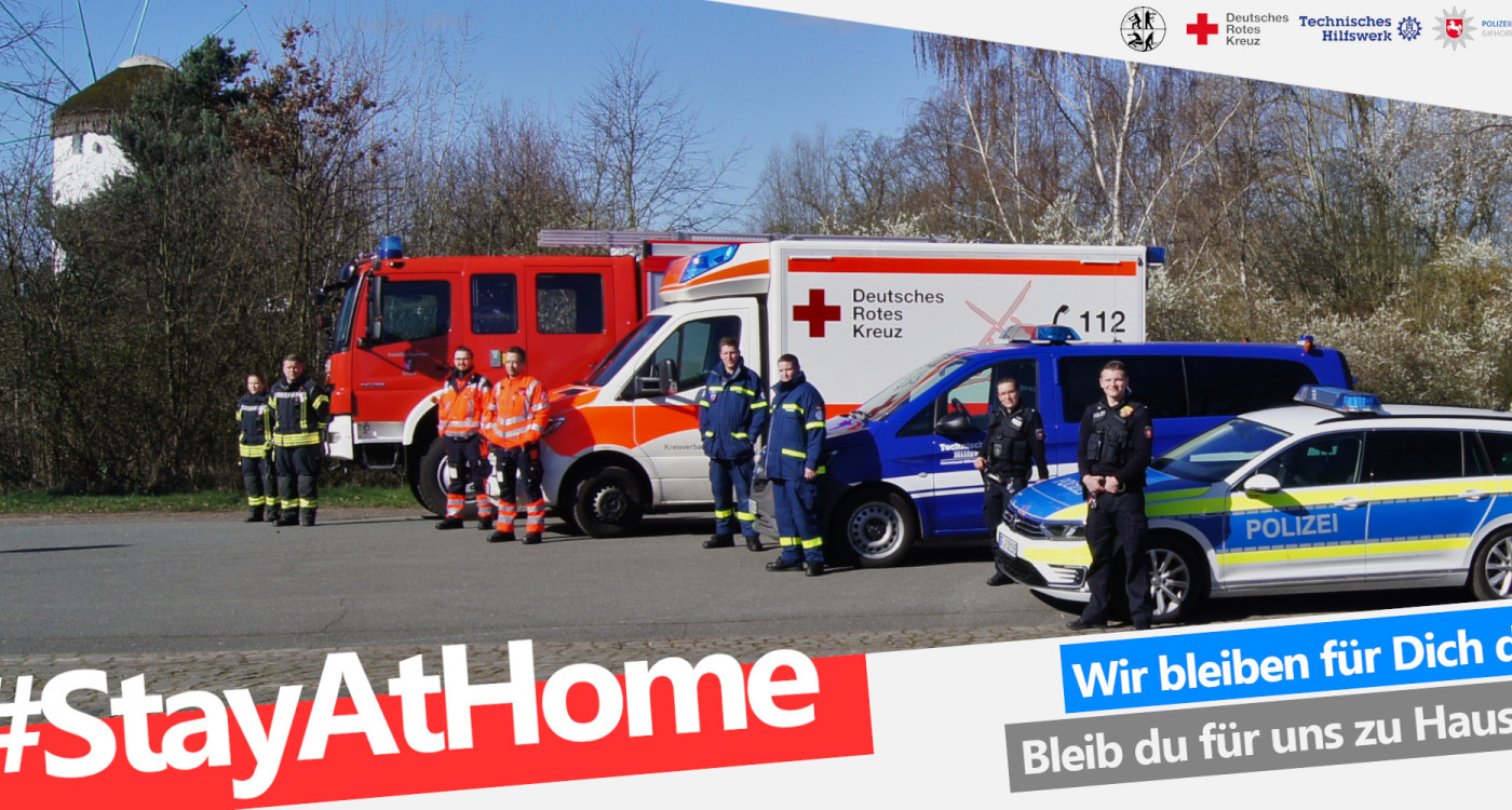 #StayAtHome - Deutlicher Appell der Polizei sowie Hilfs- und Rettungsdienste in Gifhorn