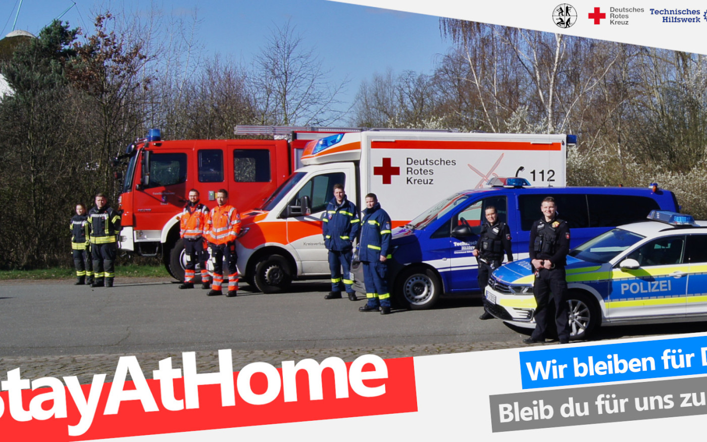 #StayAtHome - Deutlicher Appell der Polizei sowie Hilfs- und Rettungsdienste in Gifhorn