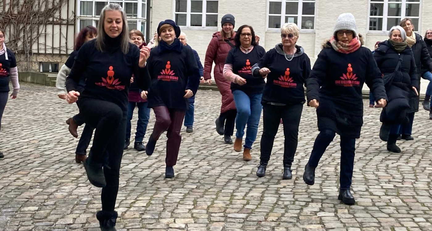 Tanz-Flashmob im Hof des Gifhorner Schlosses: Vereint gegen Gewalt an Frauen
