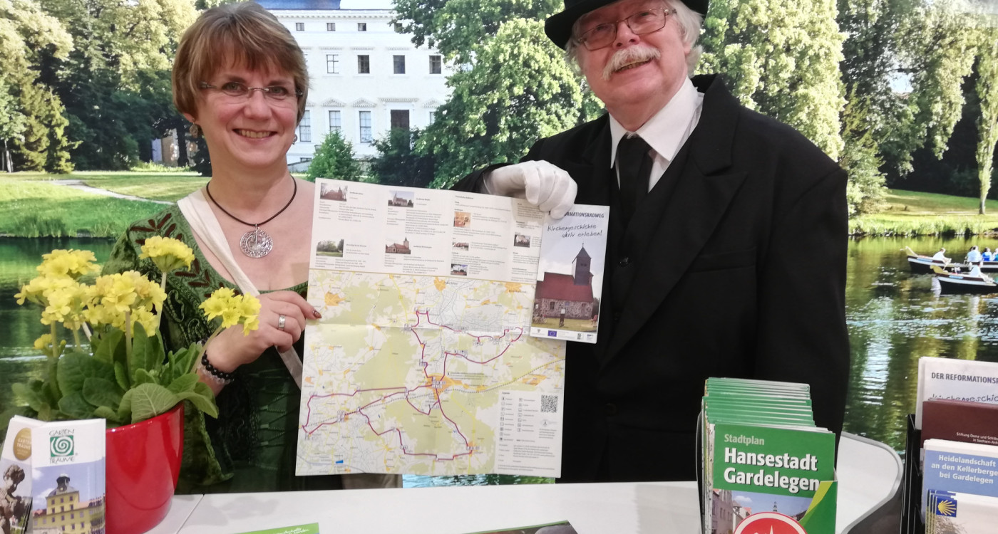 Unsere Partnerstadt Gardelegen zeigt ihre schönsten Seiten auf Gifhorns Wochenmarkt