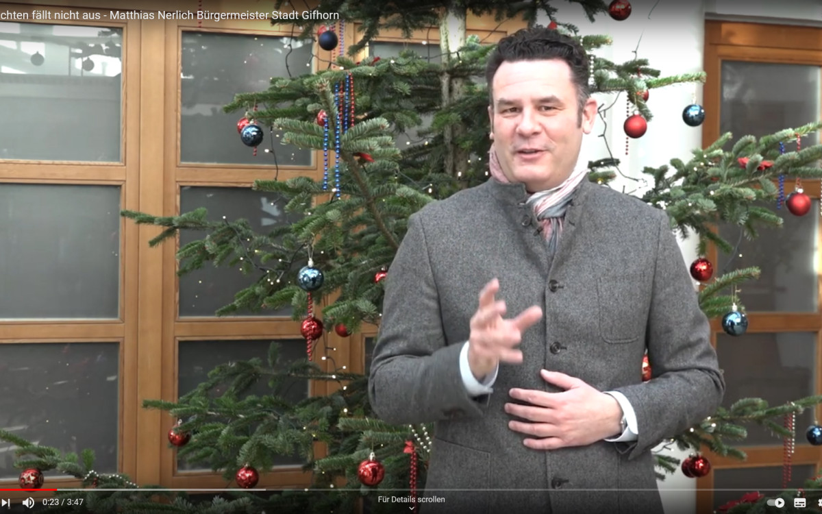 Videobotschaft von Gifhorns Bürgermeister: Weihnachten fällt nicht aus - aber bleiben Sie bitte zu Hause!