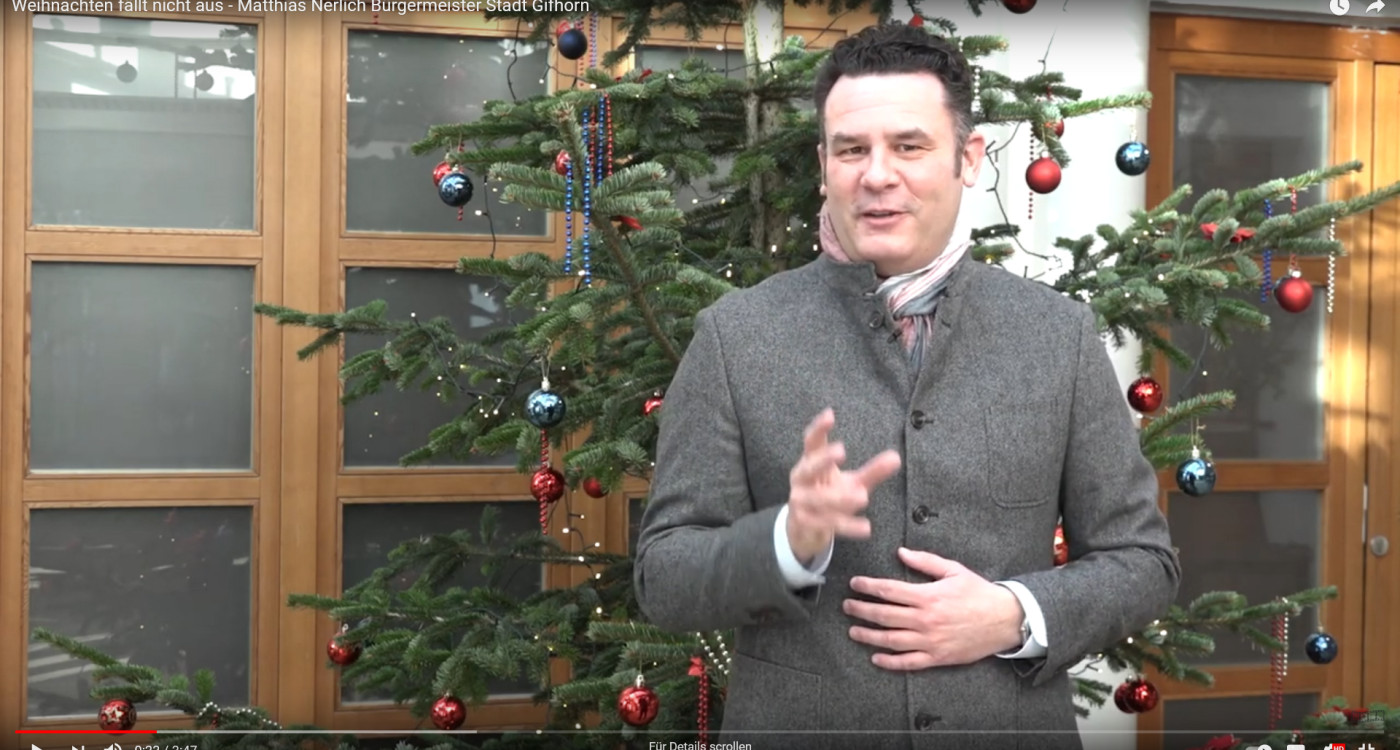 Videobotschaft von Gifhorns Bürgermeister: Weihnachten fällt nicht aus - aber bleiben Sie bitte zu Hause!