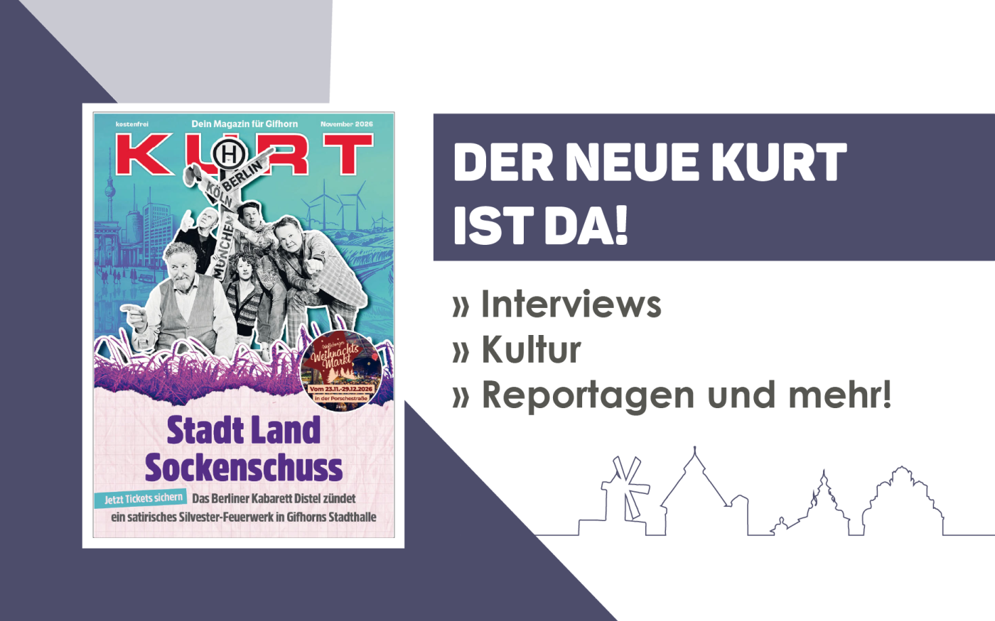 Wir machen Euch heiß für die Adventszeit – Der neue KURT für den November ist da